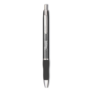 Sharpie® S-Gel™ S-Gel Premium Metal Barrel Gel Pen, Retractable, Medium 0.7 mm, Black Ink, Gun Metal Gray Barrel, Dozen (SAN2147528)