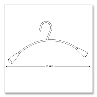 Alba™ Metal and Wood Coat Hangers, 6/Set, Gray/Mahogany (ABAPMCIN6)