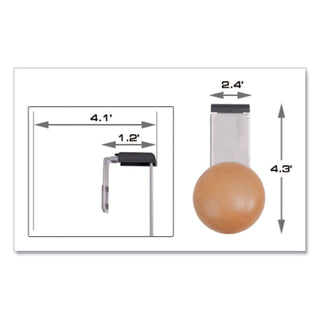 Alba™ Cubicle Garment Peg, 1 Hook, 1 1/5 x 1 3/8 x 4 3/10, Metallic Gray (ABAPM1PARTBO)