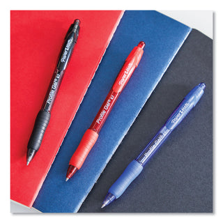 Papermate® Profile Retractable Gel Pen, Medium 0.7 mm, Blue Ink, Translucent Blue Barrel, Dozen (PAP2095472)