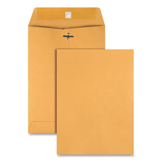Quality Park™ Clasp Envelope, #75, Cheese Blade Flap, Clasp/Gummed Closure, 7.5 x 10.5, Brown Kraft, 100/Box (QUA37875)