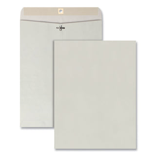 Quality Park™ Clasp Envelope, #97, Cheese Blade Flap, Clasp/Gummed Closure, 10 x 13, Executive Gray, 100/Box (QUA38597)