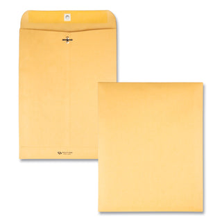 Quality Park™ Clasp Envelope, #12 1/2, Cheese Blade Flap, Clasp/Gummed Closure, 9.5 x 12.5, Brown Kraft, 100/Box (QUA37793)