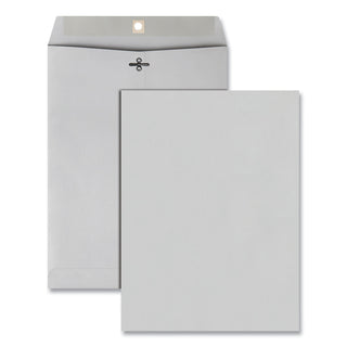 Quality Park™ Clasp Envelope, #90, Cheese Blade Flap, Clasp/Gummed Closure, 9 x 12, Executive Gray, 100/Box (QUA38590)