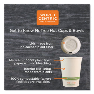 World Centric® NoTree Paper Hot Cups, 16 oz, Natural, 1,000/Carton (WORCUSU16)