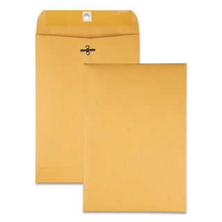 Quality Park™ Clasp Envelope, #68, Cheese Blade Flap, Clasp/Gummed Closure, 7 x 10, Brown Kraft, 100/Box (QUA37868)
