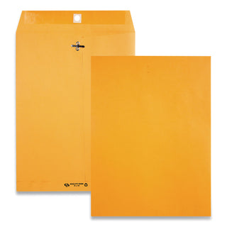 Quality Park™ Clasp Envelope, #90, Cheese Blade Flap, Clasp/Gummed Closure, 9 x 12, Brown Kraft, 100/Box (QUA38190)