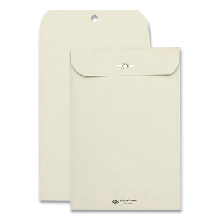 Quality Park™ Clasp Envelope, #63, Cheese Blade Flap, Clasp/Gummed Closure, 6.5 x 9.5, Executive Gray, 100/Box (QUA38563)