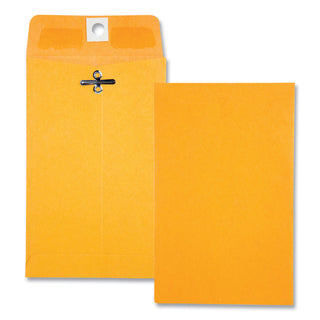 Quality Park™ Clasp Envelope, #15, Cheese Blade Flap, Clasp/Gummed Closure, 4 x 6.38, Brown Kraft, 100/Box (QUA37815)
