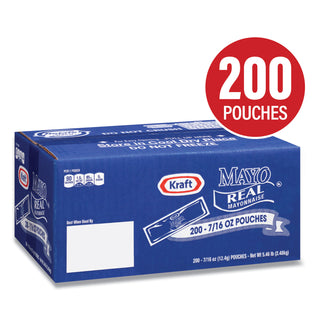 Kraft® Mayo Real Mayonnaise, 0.44 oz Packet, 200/Box (GRR22001118)