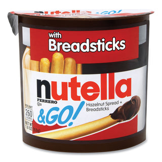 Nutella® Hazelnut Spread and Breadsticks, 1.8 oz Single-Serve Tub, 16/Pack (GRR22001135)