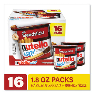 Nutella® Hazelnut Spread and Breadsticks, 1.8 oz Single-Serve Tub, 16/Pack (GRR22001135)