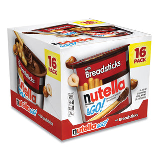 Nutella® Hazelnut Spread and Breadsticks, 1.8 oz Single-Serve Tub, 16/Pack (GRR22001135)