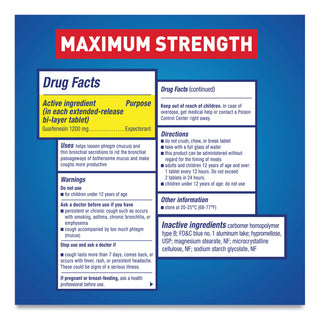 Mucinex® Maximum Strength Expectorant, 14 Tablets/Box (RAC02314)