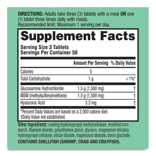 Schiff® Glucosamine Plus MSM Tablet, 150 Count (SFS11019)