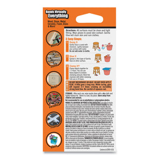Gorilla® Original Formula Glue, 2 oz, Dries Light Brown (GOR5000206)