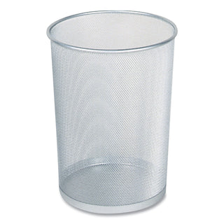 Rubbermaid® Commercial Steel Mesh Wastebasket, 5 gal, Steel Mesh, Silver (RCPWMB20SLV)