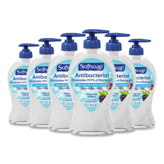 Softsoap® Antibacterial Hand Soap, White Tea & Berry Fusion, 11 1/4 oz Pump Bottle, 6/Ctn (CPC44573)