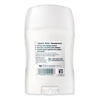 Speed Stick® Deodorant, Regular Scent, 1.8 oz, White, 12/Carton (CPC94020)