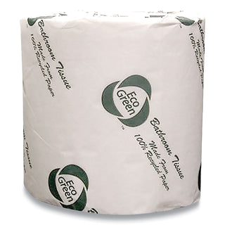 Eco Green® Recycled Two-Ply Standard Toilet Paper, Septic Safe, White, 600 Sheets/Roll, 48 Rolls/Carton (APAEBW680)