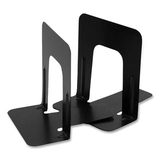 Officemate Steel Bookends, Nonskid, 4.75 x 5.13 x 5, Black, 1 Pair (OIC93001)