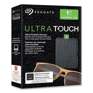 Seagate Backup Plus Ultra Touch External Hard Drive, 1 TB, USB 3.0, Black (SGTSTJW1000401)