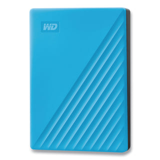 WD MY PASSPORT External Hard Drive, 4 TB, USB 3.2, Sky Blue (WDCBPKJ0040BBL)