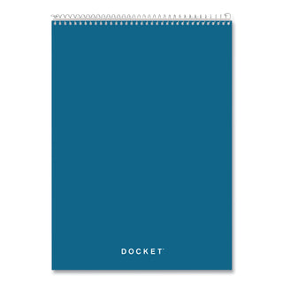 TOPS™ Docket Ruled Wirebound Pad with Cover, Wide/Legal Rule, Blue Cover, 70 White 8.5 x 11.75 Sheets (TOP63631)