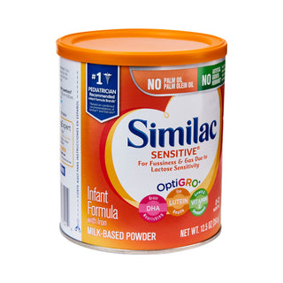 Similac Sensitive® Infant Formula Unflavored 12.5 oz. Can Powder Iron Lactose Sensitivity (746700_CS)