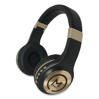 Morpheus 360® SERENITY Stereo Wireless Headphones with Microphone, Black with Gold Accents (MHSHP5500G)