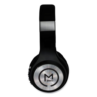 Morpheus 360® SERENITY Stereo Wireless Headphones with Microphone, 3 ft Cord, Black/Silver (MHSHP5500B)