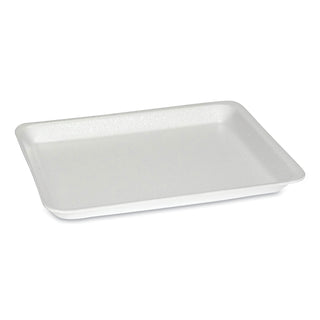 Pactiv Evergreen Supermarket Tray, #8S, 10.5 x 8.25 x 0.7, White, 500/Carton (PCT51P108S)