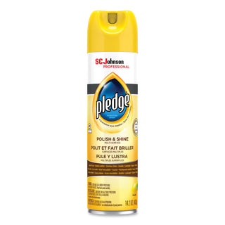 Pledge® Furniture Polish, Lemon, 14.2 oz, Aerosol, 6/Carton (SJN301168)