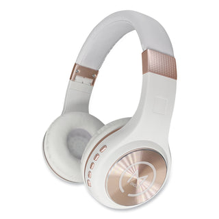 Morpheus 360® SERENITY Stereo Wireless Headphones with Microphone, White with Rose Gold Accents (MHSHP5500R)