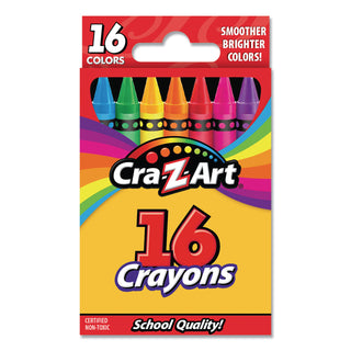 Cra-Z-Art® Crayons, 16 Assorted Colors, 16/Set (CZA10200WM40)