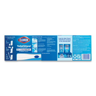 Clorox® Toilet Wand Disposable Toilet Cleaning Kit: Handle, Caddy & Refills, White (COX03191)