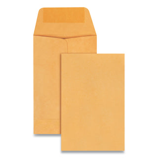 Quality Park™ Kraft Coin & Small Parts Envelope, #1, Square Flap, Gummed Closure, 2.25 x 3.5, Brown Kraft, 500/Box (QUA50160)