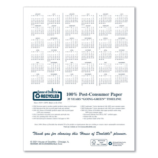 House of Doolittle™ Recycled Ruled 14-Month Planner with Leatherette Cover, 10 x 7, Black Cover, 14-Month: Dec 2025 to Jan 2027 (HOD260602)