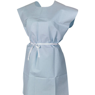 McKesson Patient Exam Gown One Size Fits Most Blue Disposable (146675_CS)