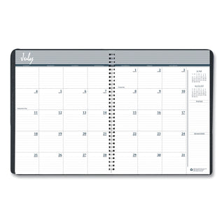 House of Doolittle™ Academic Year 14-Month Recycled Ruled Monthly Planner, 11 x 8.5, Black Cover, 14-Month (July to Aug): 2024 to 2025 (HOD26502)