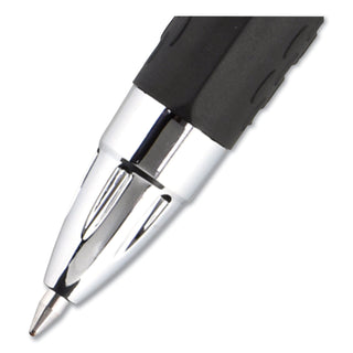 uniball® Signo 207 Gel Pen, Retractable, Medium 0.7 mm, Black Ink, Translucent Black Barrel, 8/Pack (UBC1756584)