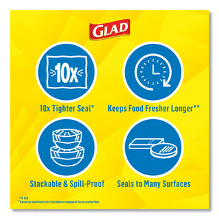 Glad® Press'n Seal Food Plastic Wrap, 11.80" x 71.10 ft Length, Durable, Freezer Safe, Microwave Safe, Cutting Edge, Plastic, Clear (CLO70441)