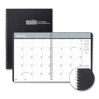 House of Doolittle™ Monthly Hard Cover Two-Year Planner, 11 x 8.5, Black Cover, 24-Month: Jan 2026 to Dec 2027 (HOD262092)