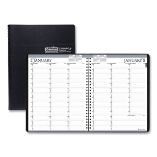 House of Doolittle™ Recycled Professional Weekly Planner, 15-Minute Appts, 11 x 8.5, Black Wirebound Soft Cover, 12-Month (Jan to Dec): 2025 (HOD27202)