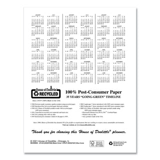 House of Doolittle™ Recycled Professional Weekly Planner, 15-Minute Appts, 11 x 8.5, Black Wirebound Soft Cover, 12-Month (Jan to Dec): 2025 (HOD27202)
