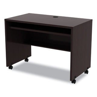 Alera® Valencia Series Mobile Workstation Desk, 41.38w x 23.63d x 30h, Espresso (ALEVA204224ES)