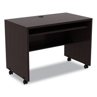 Alera® Valencia Series Mobile Workstation Desk, 41.38w x 23.63d x 30h, Espresso (ALEVA204224ES)