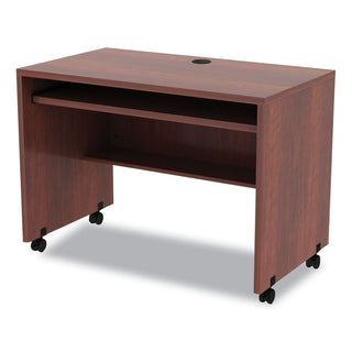 Alera® Valencia Mobile Workstation Desk, 41.38w x 23.63d x 30h, Medium Cherry (ALEVA204224MC)