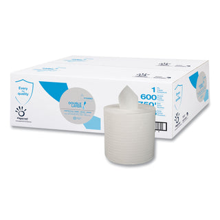 Papernet® Double Layer Paper Towel, 1-Ply, 7.6" x 15", White, 600/Roll, 6 Rolls/Carton (SOD410083)