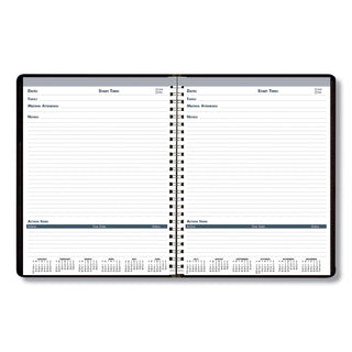 House of Doolittle™ Recycled Meeting Note Planner, 11 x 8.5, Black Cover, 12-Month (Jan to Dec): 2025 (HOD583992)